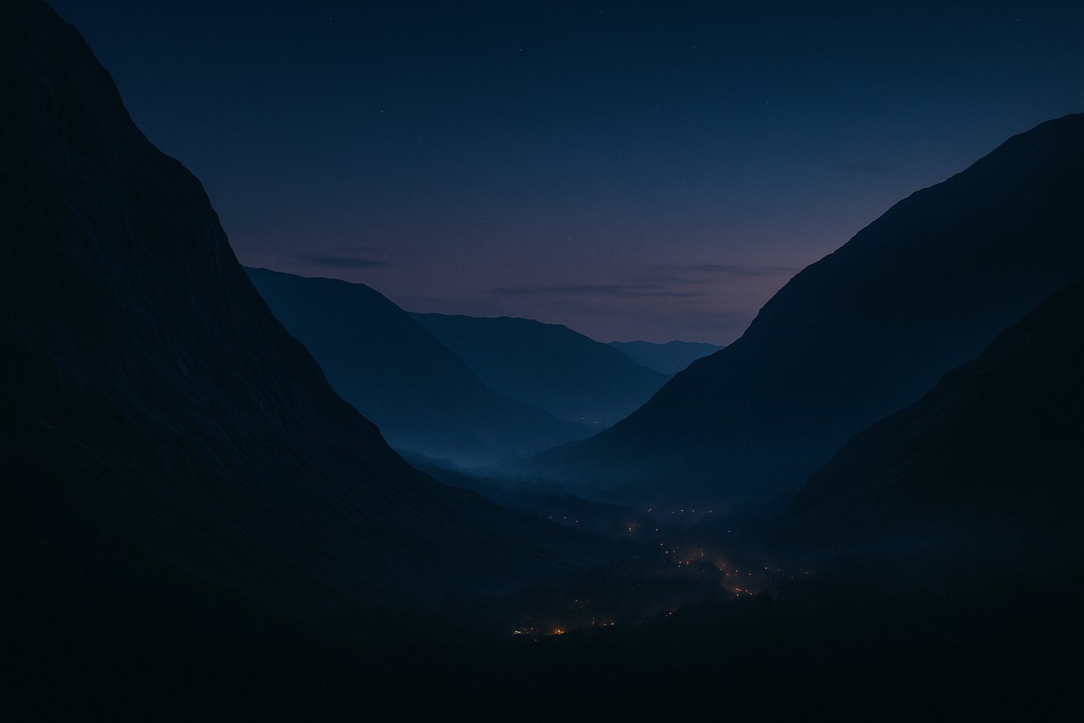 Are We Headed Into the Trough of Disillusionment - cinematic mountain valley shaped like the Gartner hype cycle