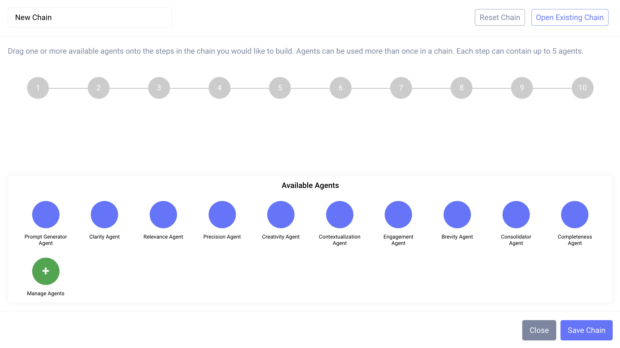 Custom Agent Chain Visualization